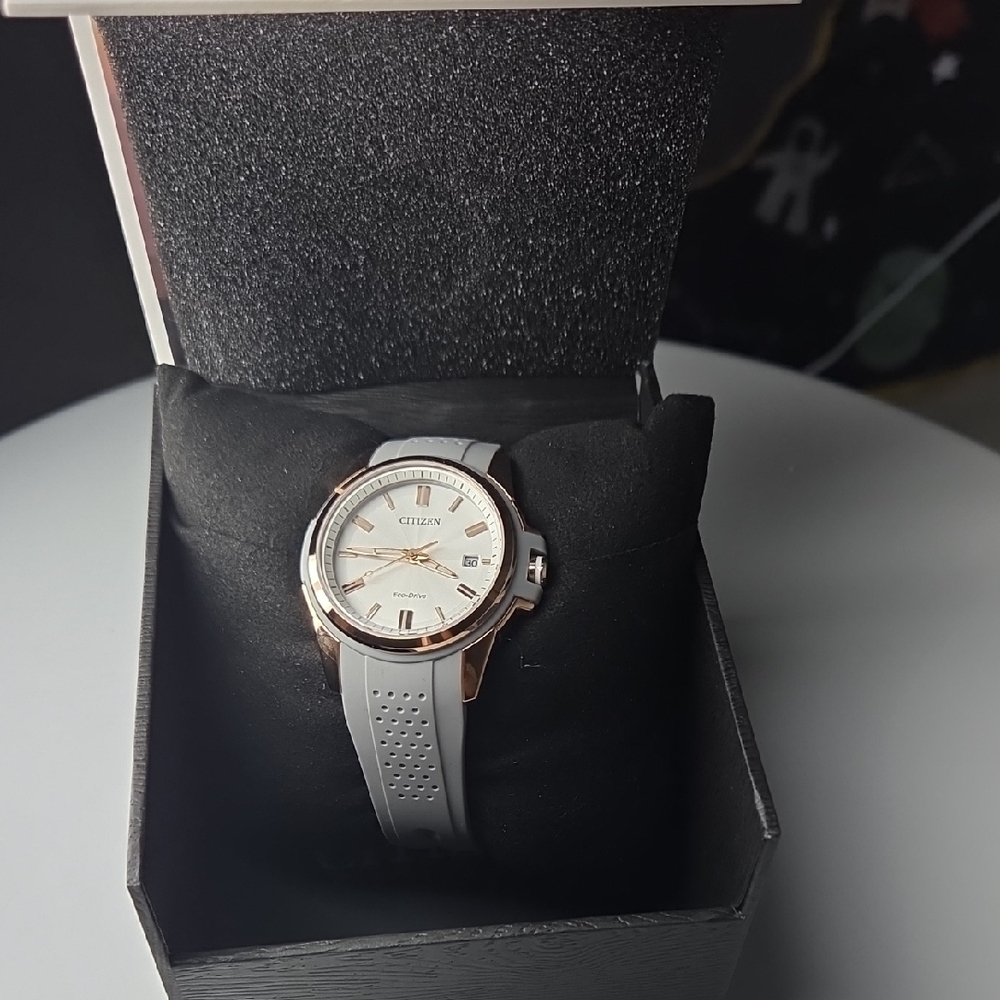 Citizen Rose Gold and White Timepiece
